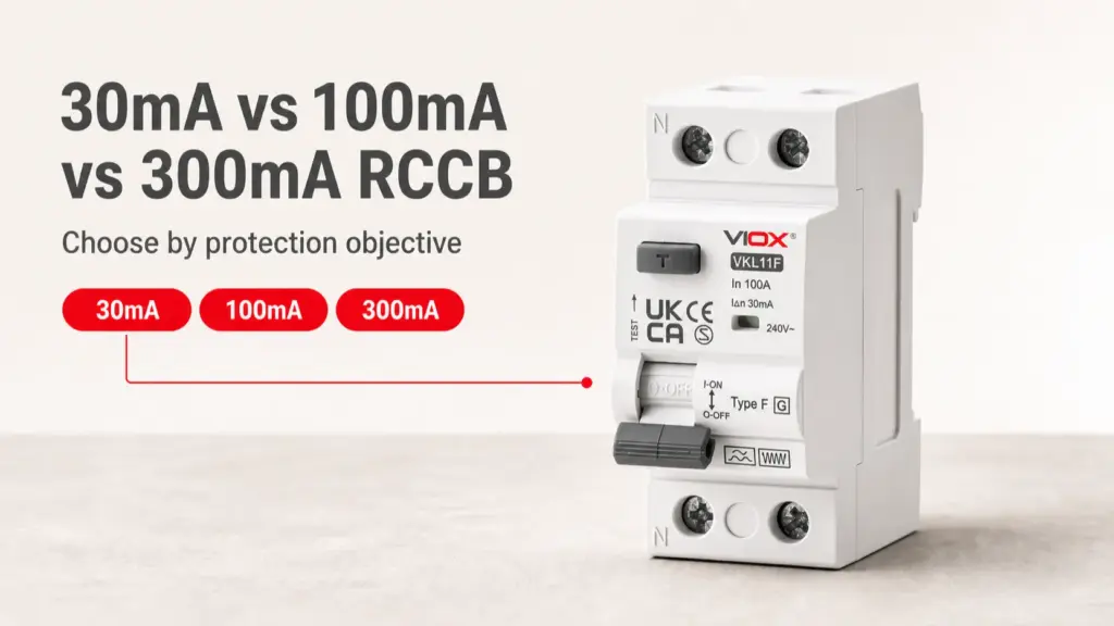 30mA vs 100mA vs 300mA RCCB: How to Choose