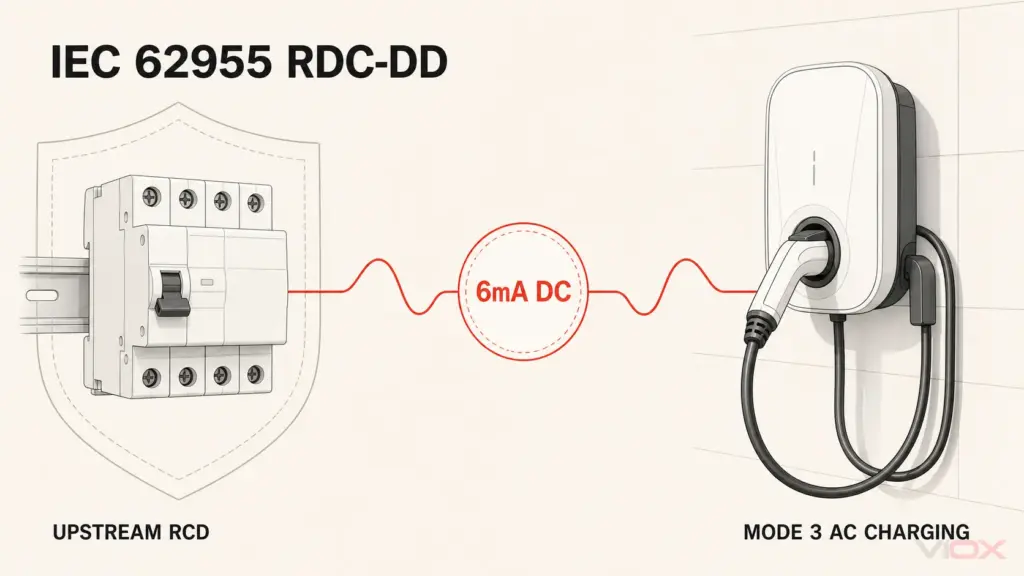 IEC 62955 RDC-DD: 6mA DC Protection for EV Charging