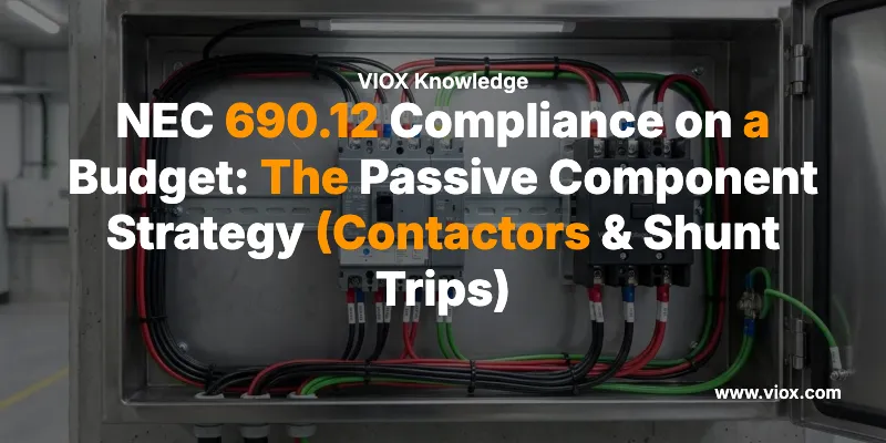 예산 내에서 NEC 690.12 준수: 수동 부품 전략(접촉기 및 션트 트립)