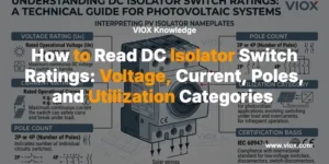 Cara Membaca Rating Sakelar Isolator DC: Tegangan, Arus, Kutub, dan Kategori Penggunaan