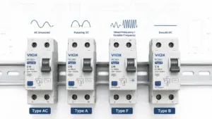 RCBO Type A vs Type AC vs Type F vs Type B: How to Choose the Right Protection