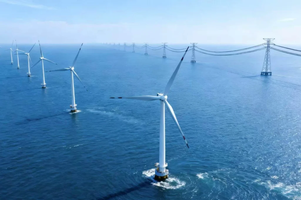 Offshore wind energy and marine electrical power transmission