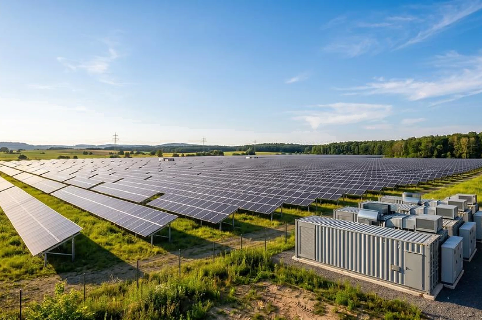 Utility-scale solar farm with battery energy storage system