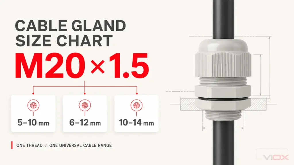 Tsart ng Sukat ng Cable Gland: Metric, PG, NPT & G Threads