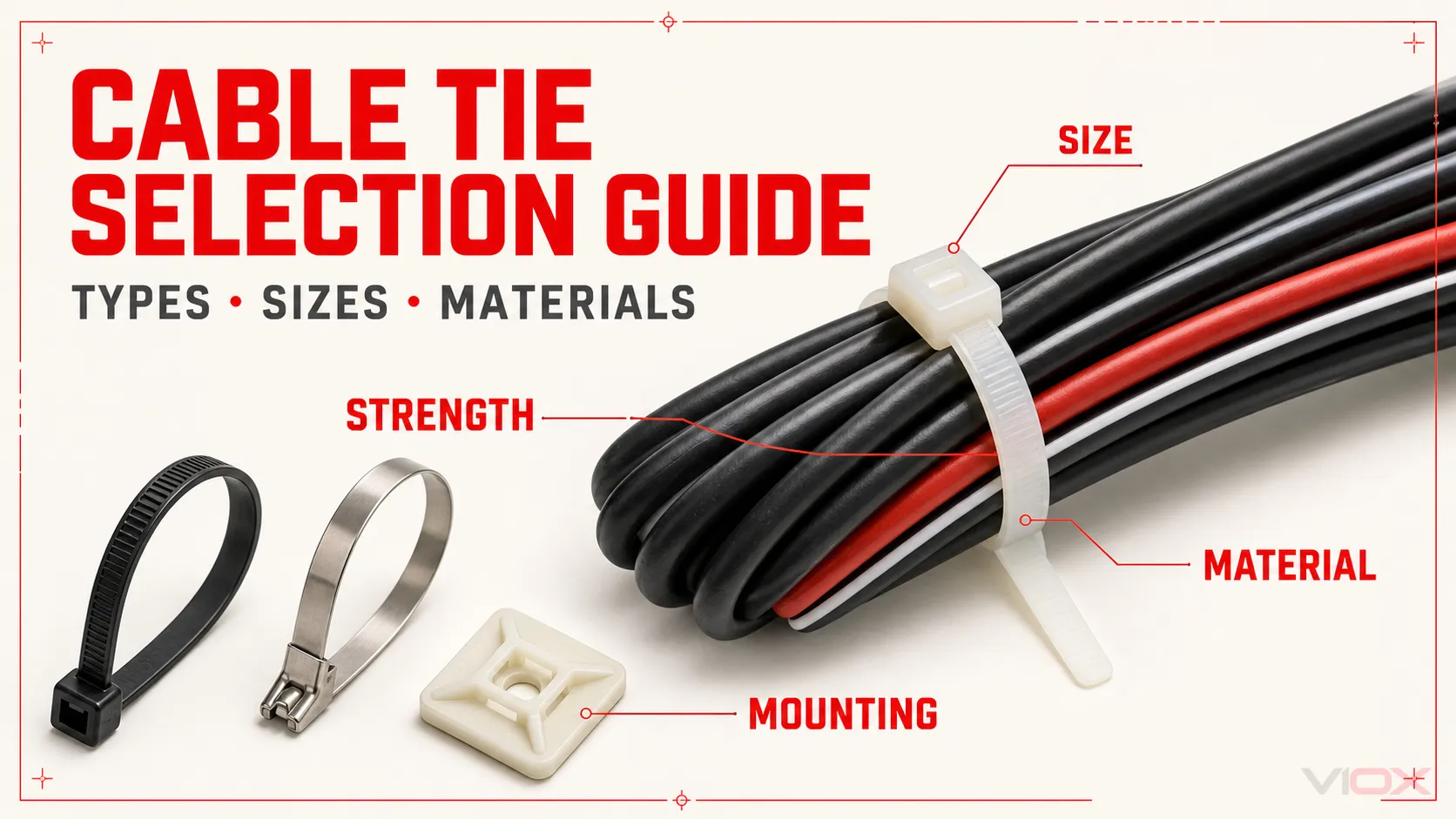 Cable Tie Selection Guide: Types, Sizes & Materials