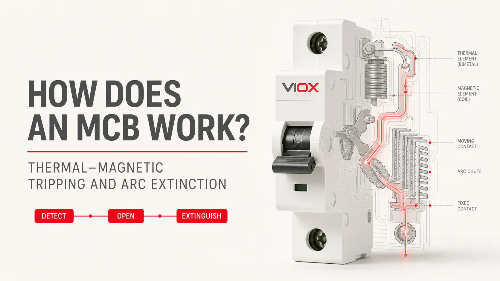 How Does an MCB Work? Thermal–Magnetic Tripping and Arc Extinction