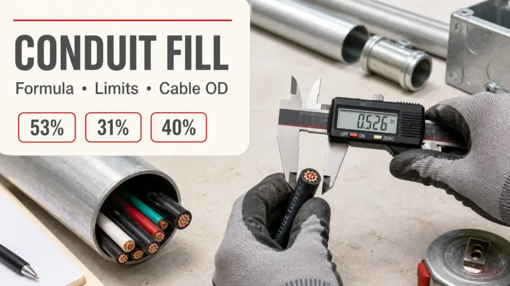 How to Calculate Conduit Fill: Formula & Examples