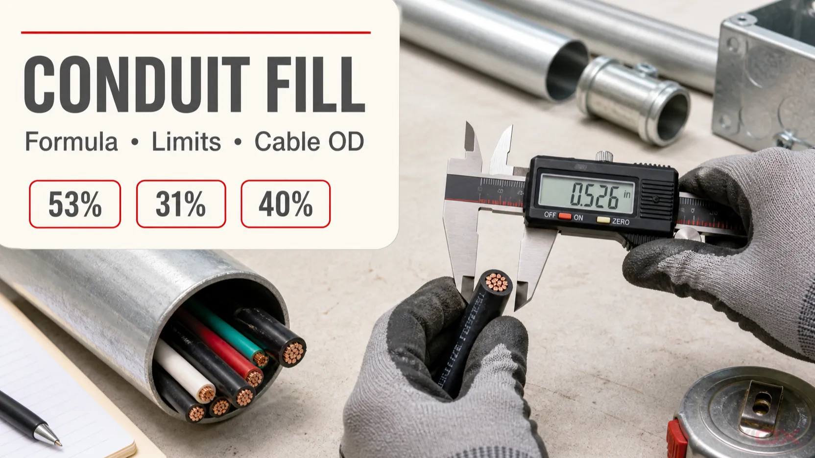 How to Calculate Conduit Fill: Formula & Examples