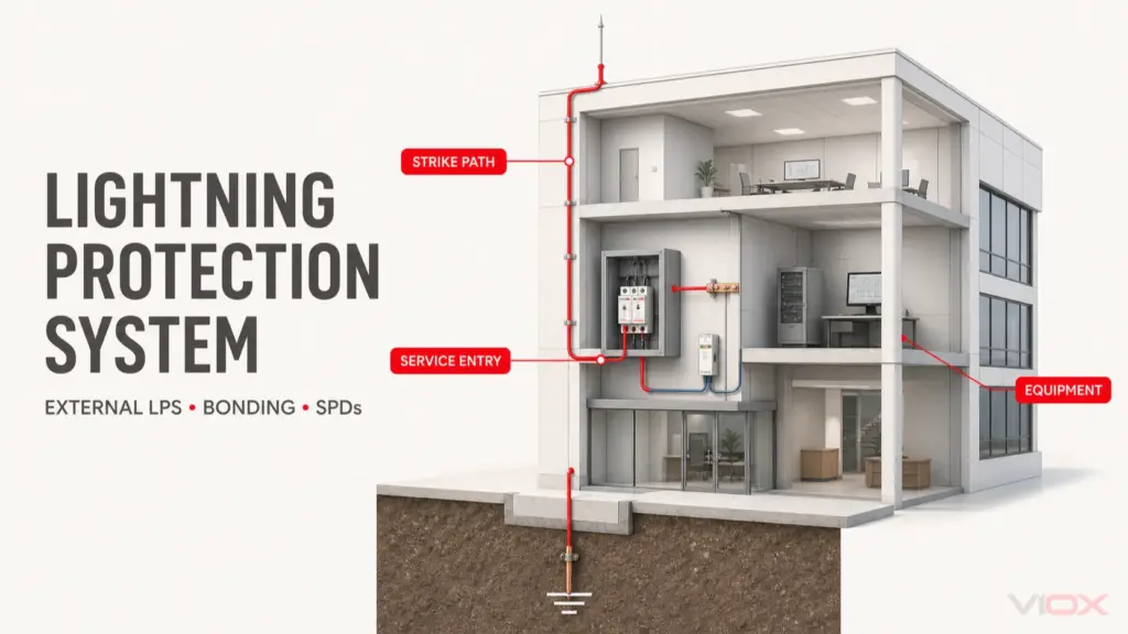 Giải thích về hệ thống chống sét: Hệ thống chống sét bên ngoài, liên kết đẳng thế và SPD