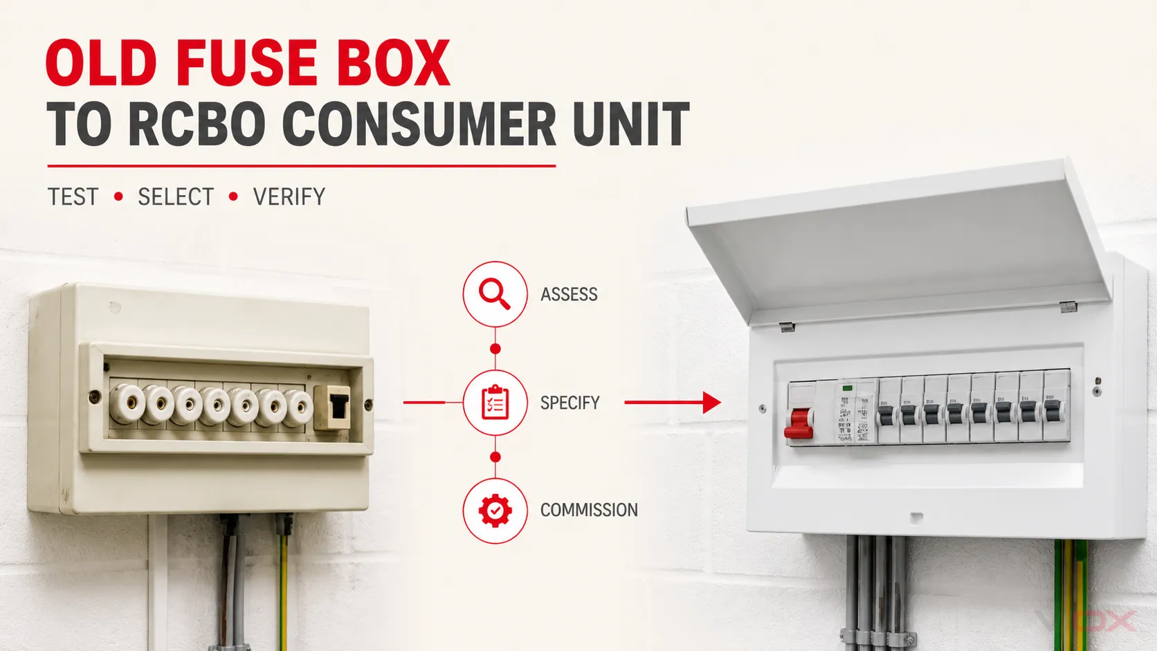Old Fuse Box to RCBO Consumer Unit