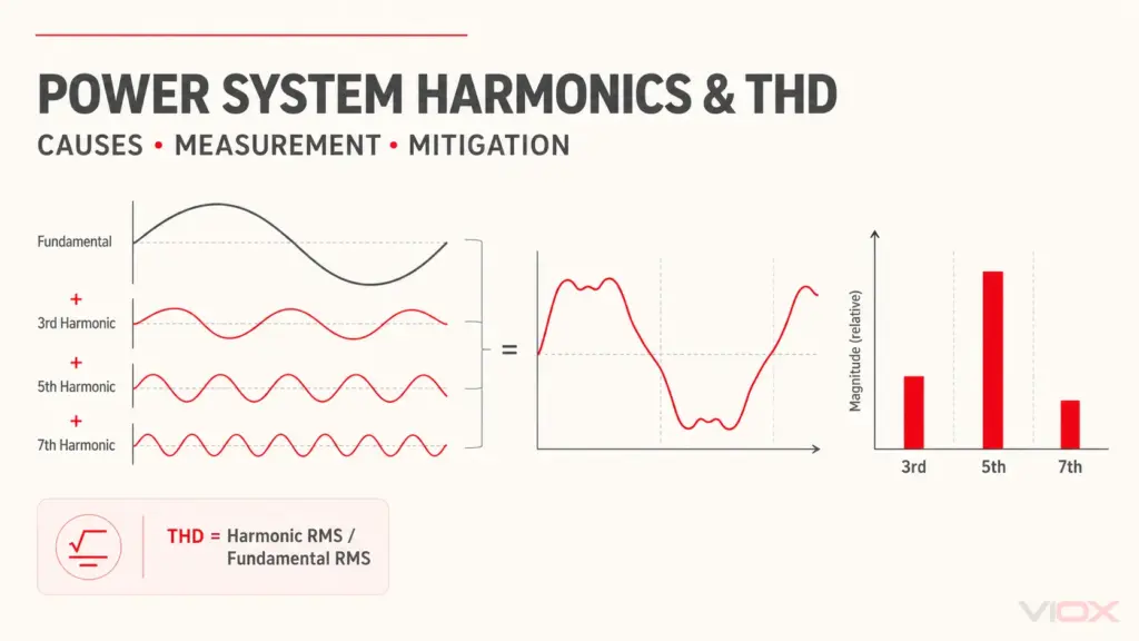 Power System Harmonics and THD Explained: Causes, Effects, Measurement, and Mitigation