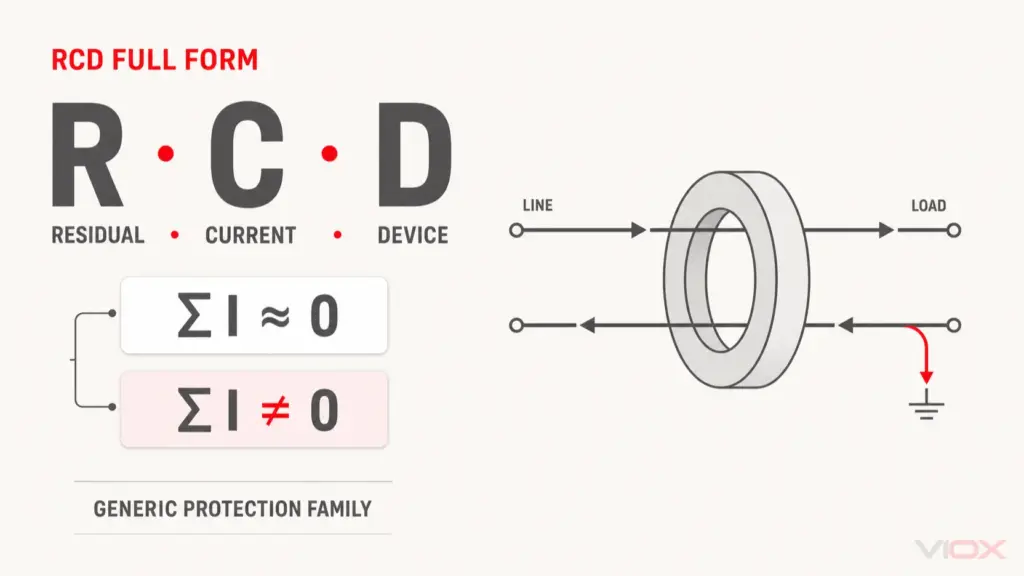 RCD Full Form in Electrical: Meaning & Protection Scope