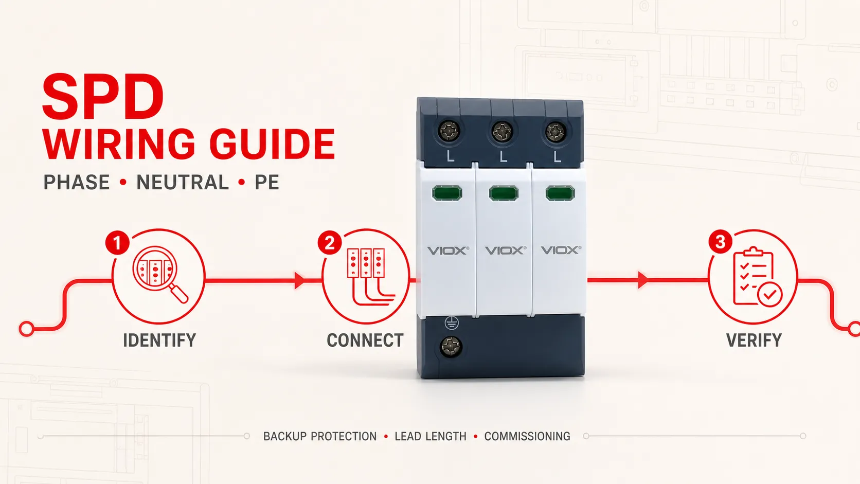 SPD Wiring Guide: Phase, Neutral, PE & Backup Breaker