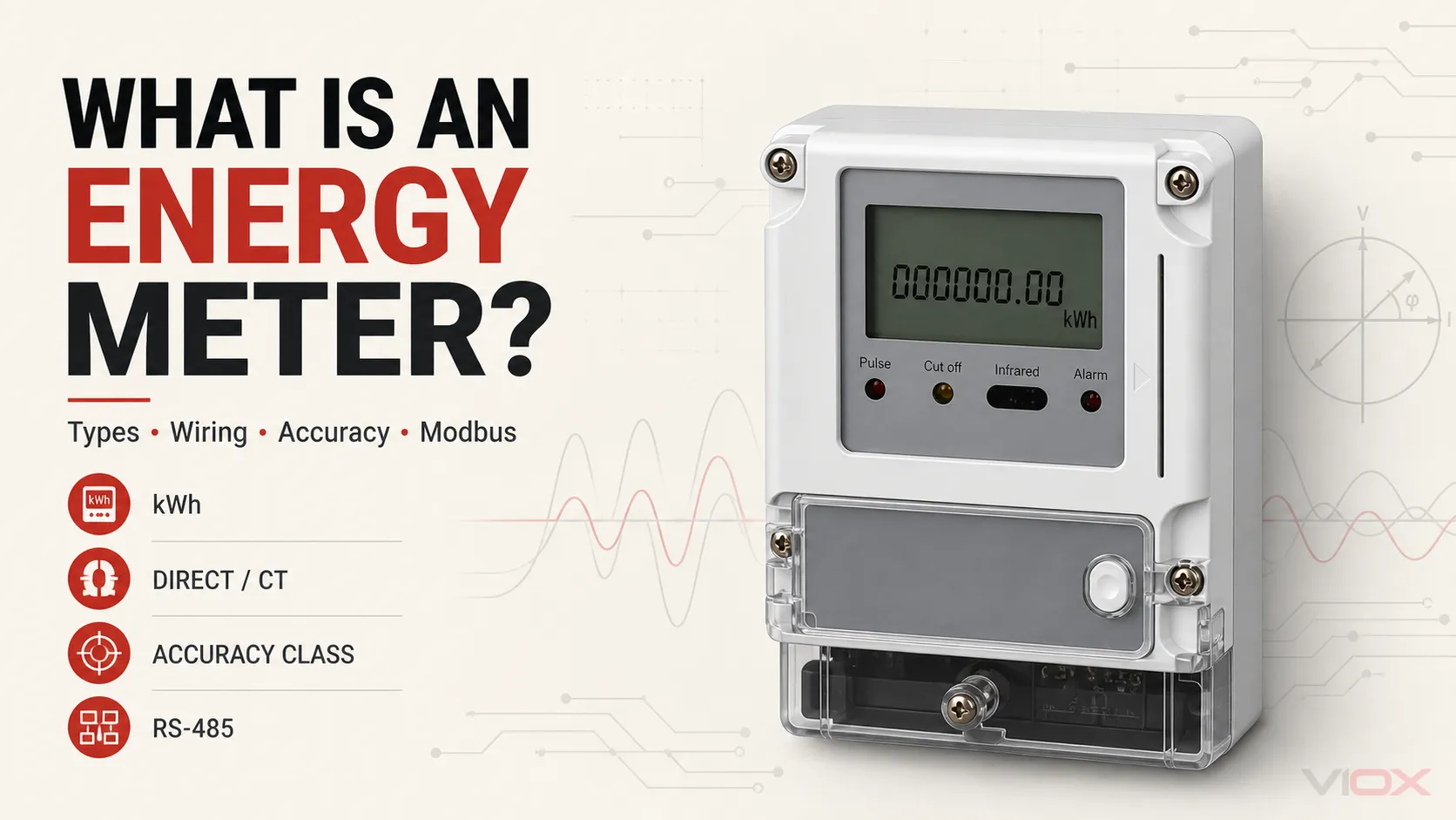 What Is an Energy Meter? Types, Wiring, Accuracy Classes, and Modbus