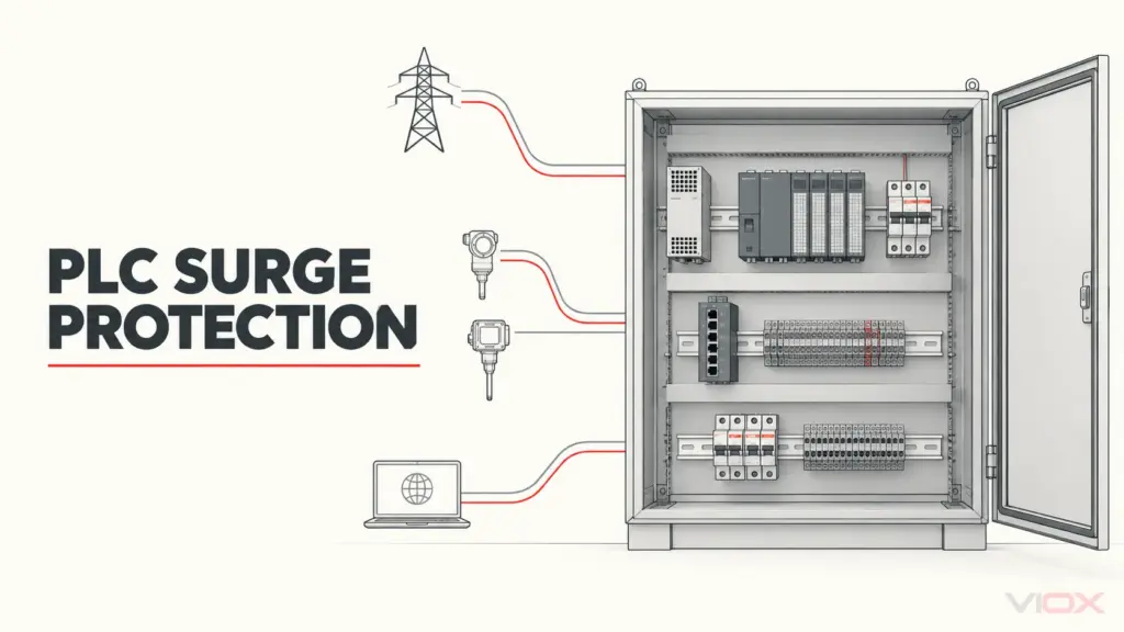 PLC Surge Protection: AC Supply, 24 VDC, I/O and Network Lines