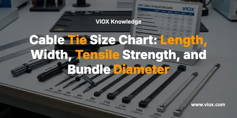 Cable Tie Size Chart Length Width Tensile Strength And Bundle Diameter