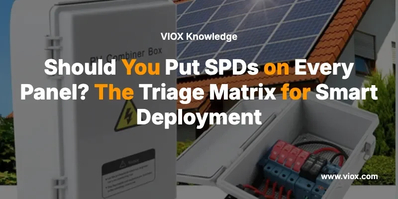 Should You Put SPDs on Every Panel? The Triage Matrix for Smart Deployment