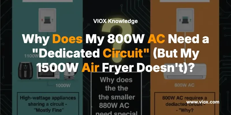 왜 800W AC 요"전용 회로"(하지만 내 1500W Air 프라이팬지 않습니다)?